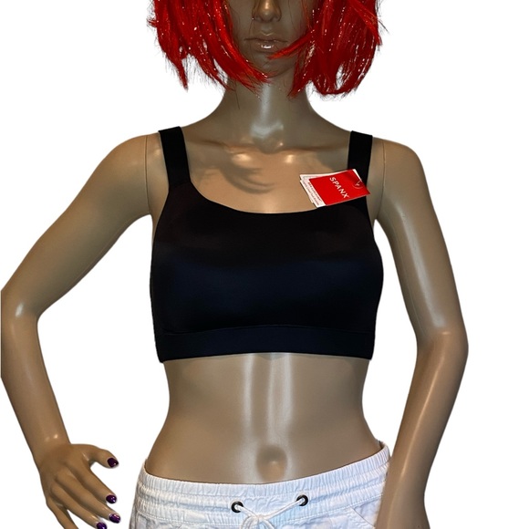 SPANX Bra-Llelujah! Lightly Lined Tank Bralette Very Black Size Medium NWT - Picture 2 of 7